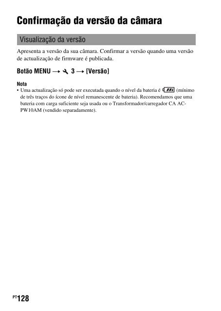 Sony DSLR-A330Y - DSLR-A330Y Consignes d&rsquo;utilisation Portugais