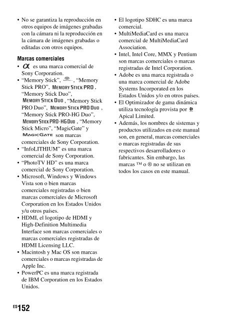 Sony DSLR-A330Y - DSLR-A330Y Consignes d&rsquo;utilisation Espagnol