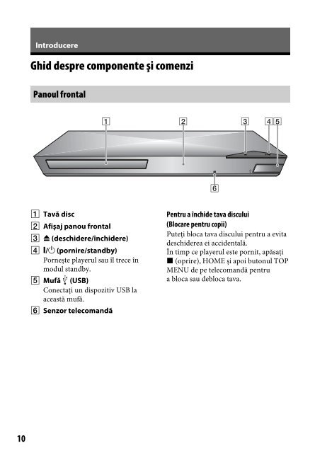 Sony BDP-S6200 - BDP-S6200  Roumain