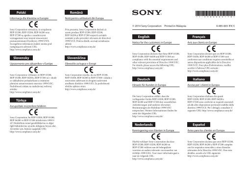 Sony BDP-S6200 - BDP-S6200 D&eacute;pliant Allemand