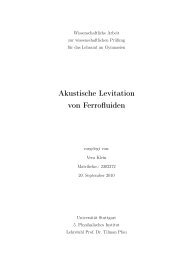 Akustische Levitation von Ferrofluiden - 5. Physikalisches Institut ...