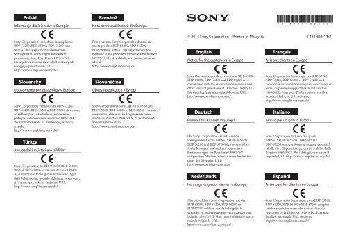 Sony BDP-S6200 - BDP-S6200 D&eacute;pliant Roumain