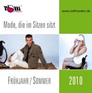 das Maß aller Dinge. Mode, die im Sitzen sitzt. - Rolli-Moden