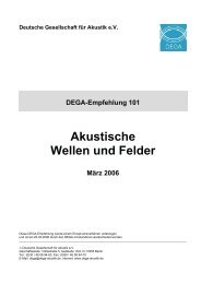 DEGA Empfehlung 101 - Akustische Wellen und Felder