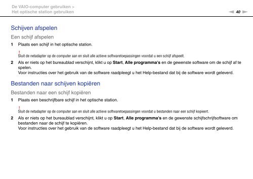 Sony VGN-Z46XRN - VGN-Z46XRN Mode d'emploi N&eacute;erlandais