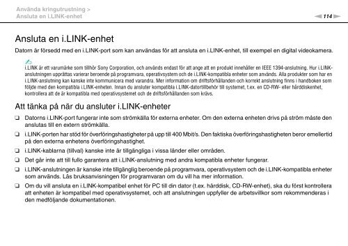 Sony VGN-Z46XRN - VGN-Z46XRN Mode d'emploi Su&eacute;dois