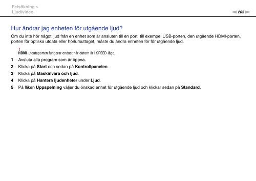 Sony VGN-Z46XRN - VGN-Z46XRN Mode d'emploi Su&eacute;dois