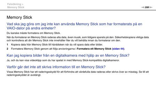 Sony VGN-Z46XRN - VGN-Z46XRN Mode d'emploi Su&eacute;dois