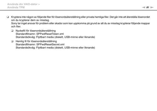 Sony VGN-Z46XRN - VGN-Z46XRN Mode d'emploi Su&eacute;dois