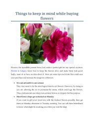 Things to Keep In Mind When Buying Flowers