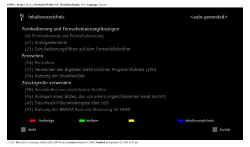 Sony KDL-37W5830 - KDL-37W5830 Consignes d&rsquo;utilisation Allemand