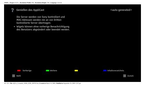 Sony KDL-37W5830 - KDL-37W5830 Consignes d&rsquo;utilisation Allemand