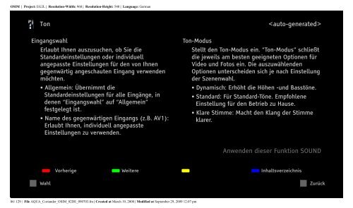 Sony KDL-37W5830 - KDL-37W5830 Consignes d&rsquo;utilisation Allemand