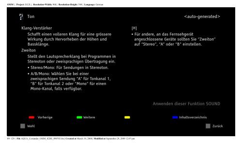 Sony KDL-37W5830 - KDL-37W5830 Consignes d&rsquo;utilisation Allemand