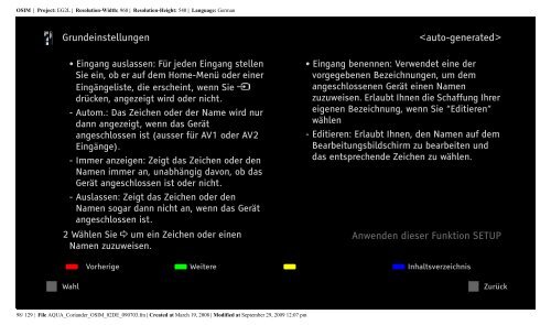 Sony KDL-37W5830 - KDL-37W5830 Consignes d&rsquo;utilisation Allemand