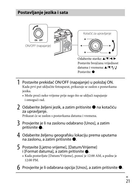 Sony ILCE-6300 - ILCE-6300 Mode d'emploi Croate