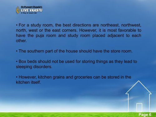 VASTU PRINCIPLES IN RELATION TO FLATS