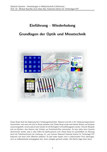 Skript Grundlagen der Optik - Michael Kaschke