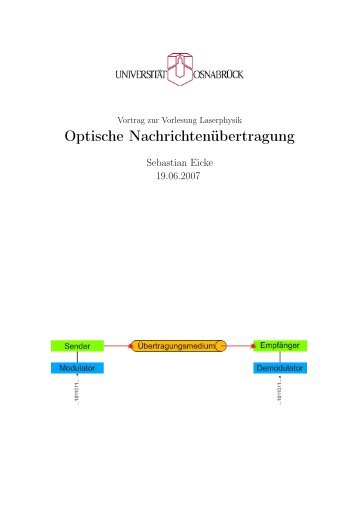 Optische Nachrichtenübertragung - Optische Materialien