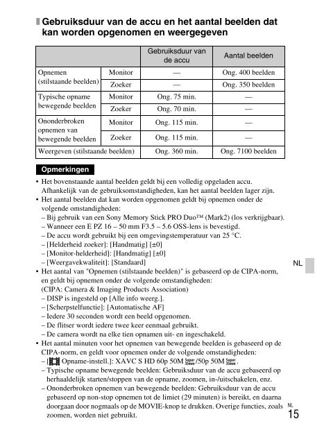 Sony ILCE-6300 - ILCE-6300 Mode d'emploi Anglais