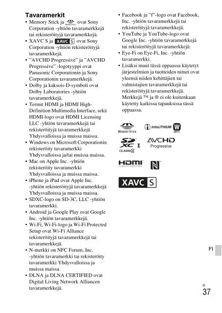 Sony ILCE-6300 - ILCE-6300 Mode d'emploi Anglais