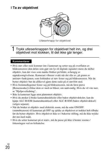 Sony ILCE-6300 - ILCE-6300 Mode d'emploi Anglais