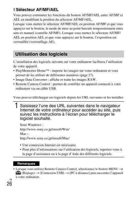 Sony ILCE-6300 - ILCE-6300 Mode d'emploi Anglais