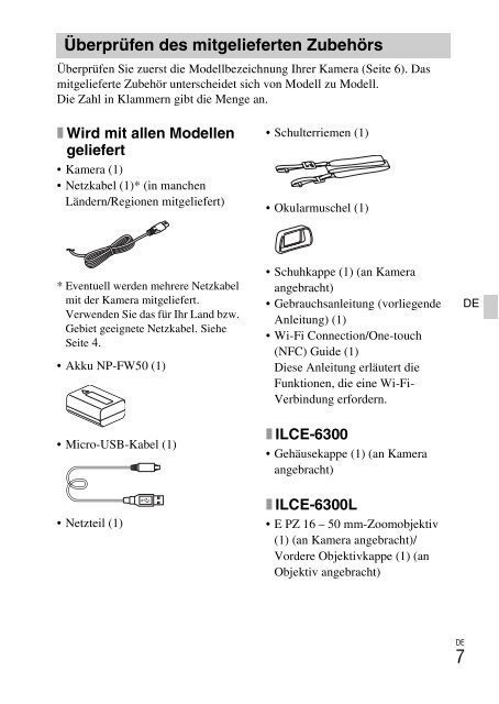 Sony ILCE-6300 - ILCE-6300 Mode d'emploi Anglais