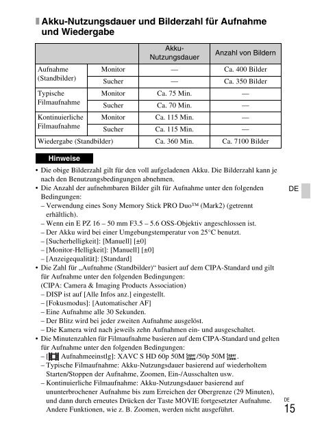 Sony ILCE-6300 - ILCE-6300 Mode d'emploi Anglais