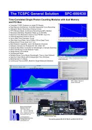 SPC-600/630 The TCSPC General Solution - Becker & Hickl GmbH