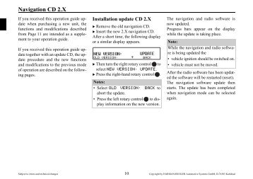 Update Manual - Harman/Becker Automotive Systems GmbH