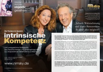 Orhideal Titelstory/ Unternehmerportrait über Nimsky Institut