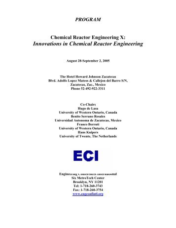 Innovations in Chemical Reactor Engineering