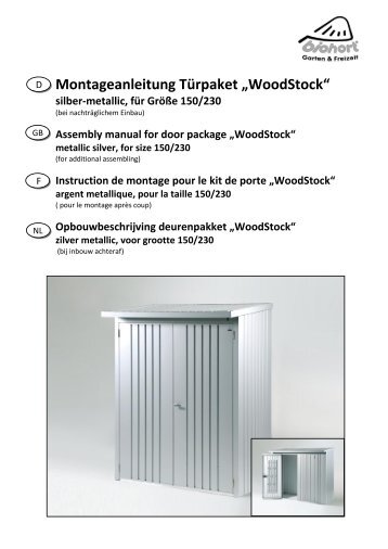 Montageanleitung Türpaket „WoodStock“ - Biohort