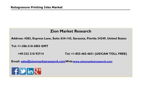 Global Rotogravure Printing Inks Market, 2016–2024
