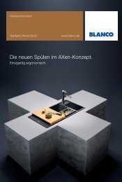Blanco - Küchenspülen AXen-Konzept