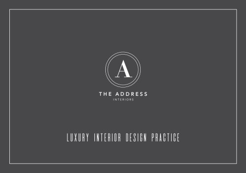The Address Interiors - 2017 Brochure