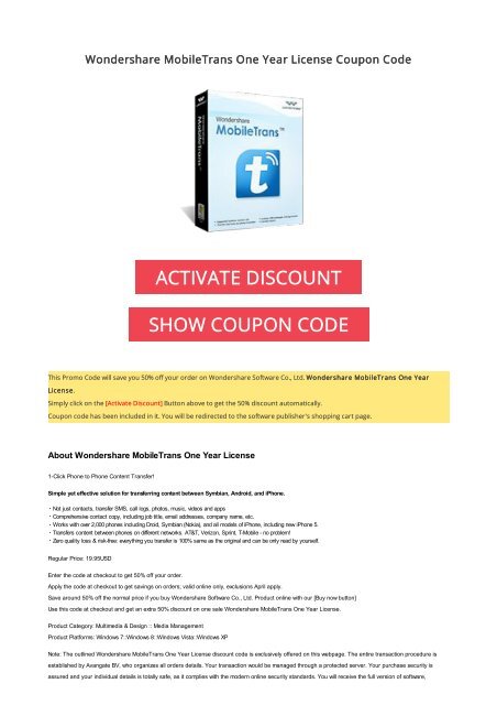 wondershare mobiletrans code wondershare mobiletrans code