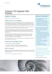 Temenos T24 Upgrade Offer Mobilise