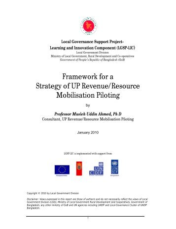 Framework for a Strategy of UP Revenue/Resource Mobilisation ...