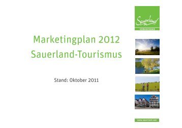 Marketingplan 2012 Sauerland-Tourismus