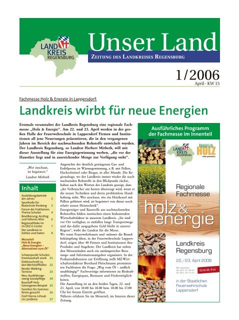 "Unser Land" 01/2006 - pdf Ausgabe zum Download - Landkreis ...