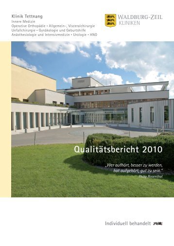 Qualitätsbericht 2010 - Klinik Tettnang