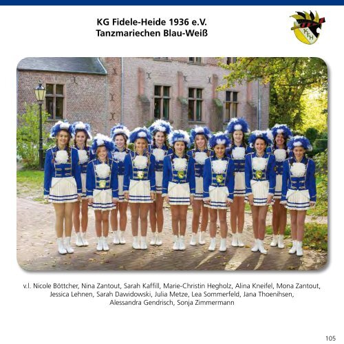 KG Fidele-Heide 1936 eV Tanzmariechen Blau-Weiß