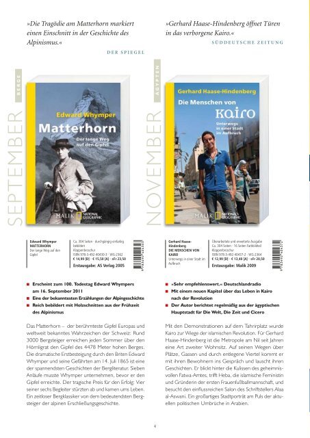 Taschenbuch Oktober 2011 bis April 2012 - Piper Verlag GmbH