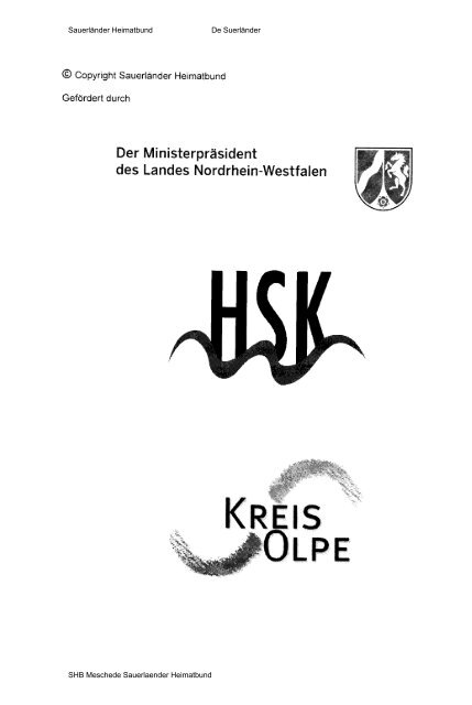 KREIS OLPE - Sauerländer Heimatbund e.V.