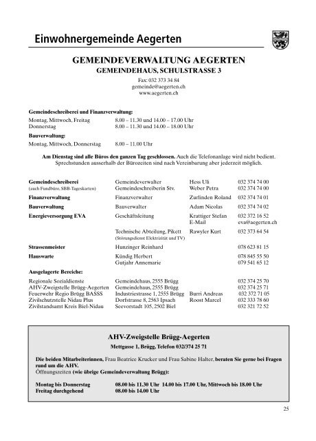 Dorfnachrichten Juni '07 (pdf 1 Mb) - Gemeinde Brügg