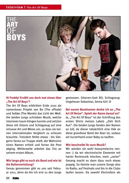 John Léon The Art of Boys 9 Jahre Blauer Turm ... - Stylex Magazin