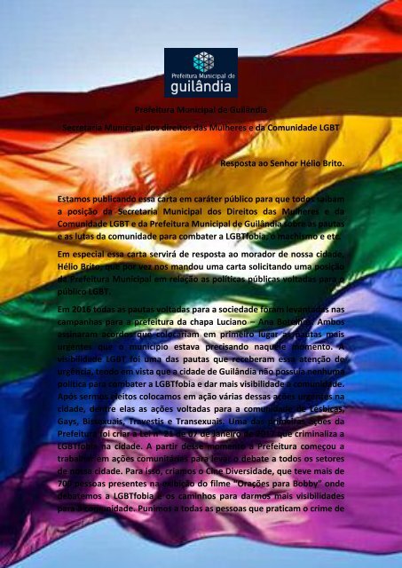 Resposta da parada LGBT