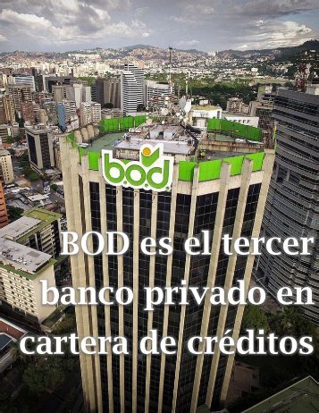 Victor Vargas Irausquin - BOD es el tercer banco privado en cartera de créditos